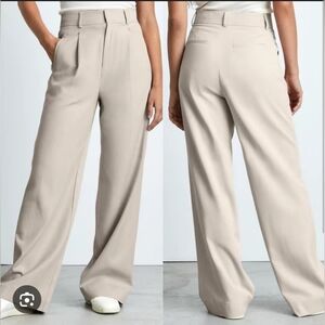 ❤️ NWT! EVERLANE WIDE LEG WAY HIGH PLEATED DRAPE PANTS, 2 SHORT